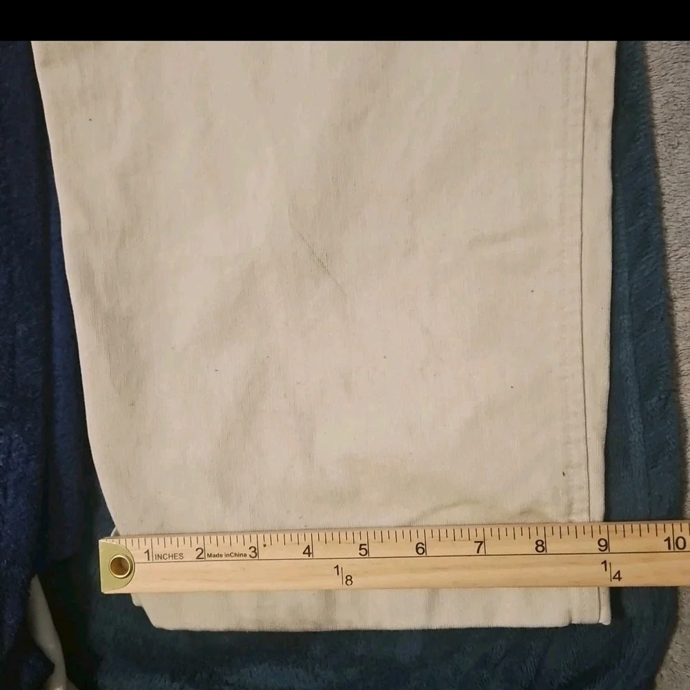 Banana Republic Smithfield MenXL W40X34L Wht Pleat Slacks/Pants Y2k Boho Cottage